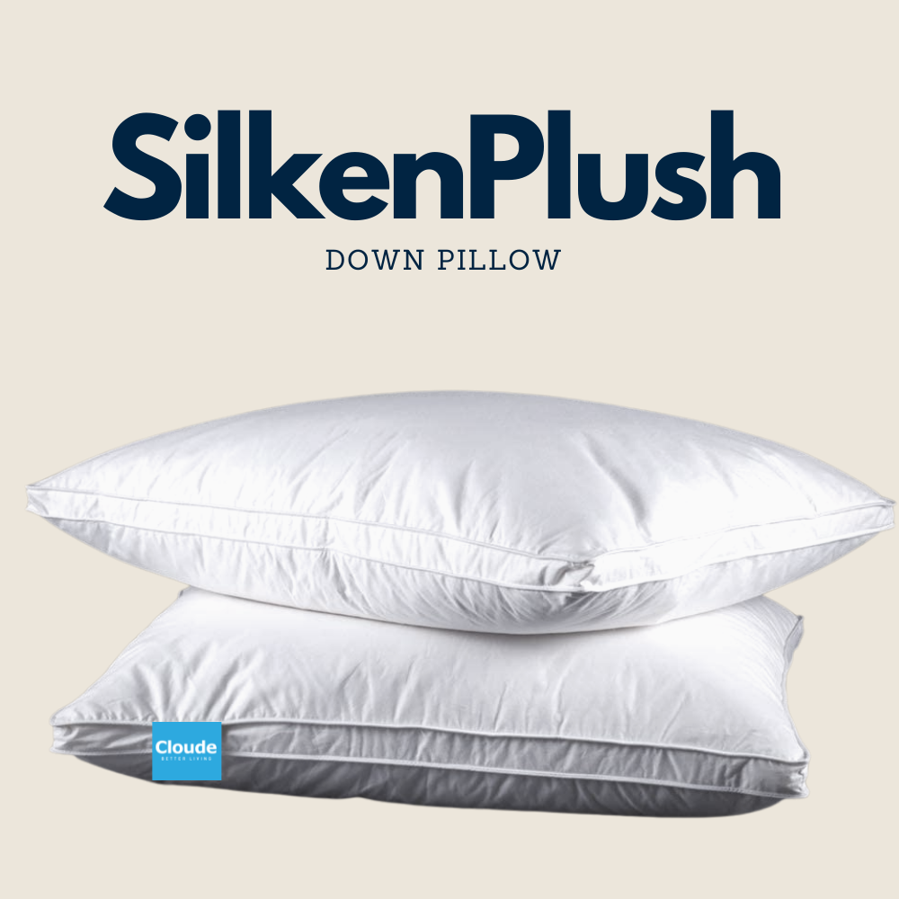 Premium White Goose Down Feather Pillows for Back and Side Sleepers